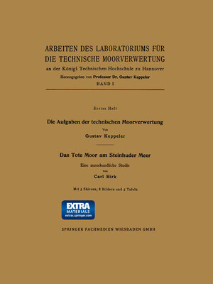 cover image of Die Aufgaben der technischen Moorverwertung / Das Tote Moor am Steinhuder Meer